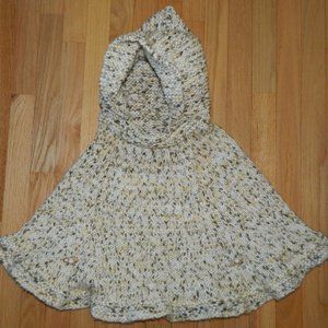 Hand Knit Cape / Poncho w/Hood Toddler Girl 2T